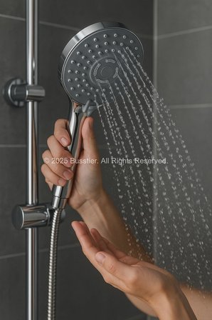 3 Fonksiyonlu Spiralli Duş Başlığı Seti, 150 cm Hortum, Krom ABS Gövde ve Vida Dahil