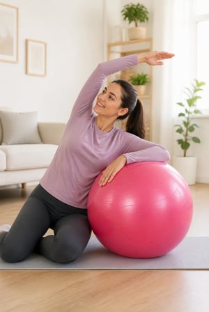 Pilates Topu 65 cm - Denge ve Esneme İçin PVC Fitness Topu, Asorti