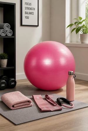 Pilates Topu 65 cm - Denge ve Esneme İçin PVC Fitness Topu, Asorti