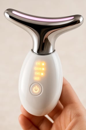 Mikro Akımlı EMS Yüz Ve Boyun Sıkılaştırıcı Cihaz Şarjlı LED Gösterge, Şarjlı Gıdı Giderici Güzellik