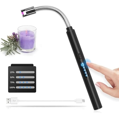 Esnek Uçlu USB-C Şarjlı Elektrikli Ark Çakmak ve Barbekü Ateşleyici