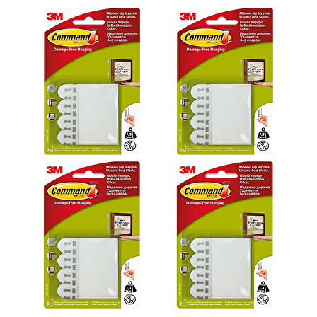 3M 17202 Command Küçük Boy Cırt Bant 4 Paket