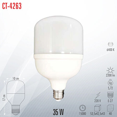 CATA CT-4263 35W TORCH LED AMPUL BEYAZ IŞIK