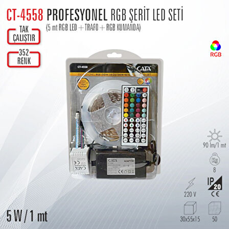 CATA CT-4558 PROFESYONEL RGB ŞERİT LED SETİ