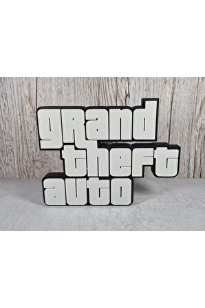 Just3dprintings Dekoratif Gta Logo