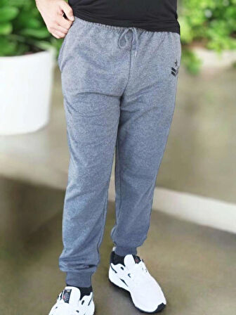 Besa Eşofman Altı Pamuklu Kumaş, Lastikli ve Bağcıklı Bel, Yan cepler, Lastikli Esnek paça