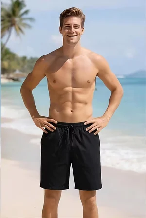 2036 Yeni Sezon Premium Deniz Şortu – Soft Black
