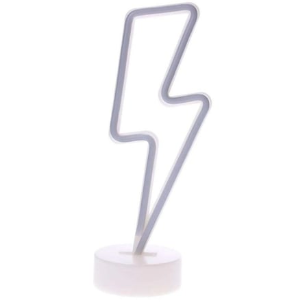 BiiShe® Dekoratif Şimşek Şeklinde Pilli Neon Led Lamba Süs Masa Lambası