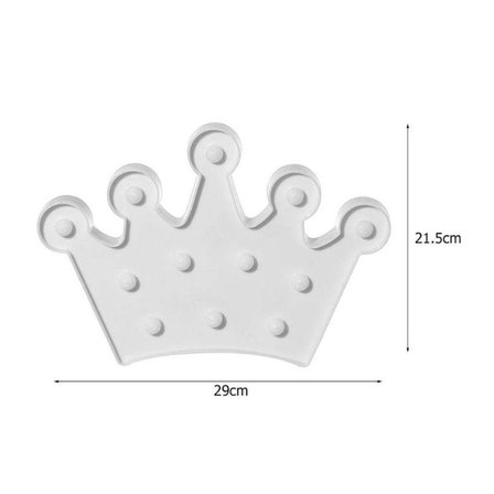 Biishe® 3D Dekoratif Pilli Kraliçe Tacı Model Led Masa Ve Gece Lambası