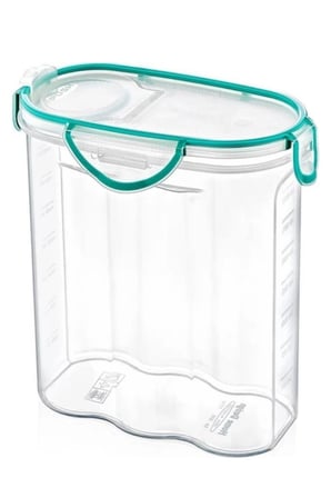 BiiShe® Kilitli Kapaklı Contalı Hava,Su Sıvı Geçirmez 2,4 Litre Erzak Saklama Kabı-SA590