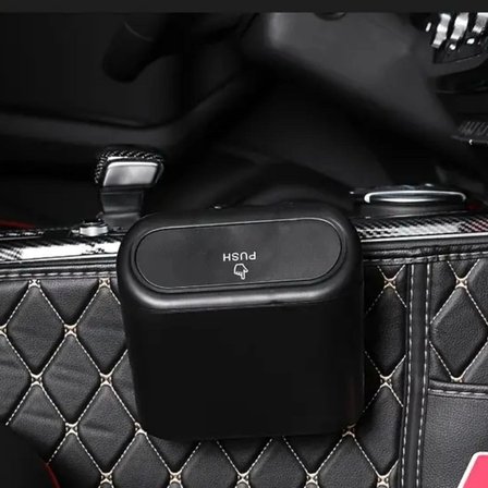 BiiShe® Araç İçi Takılarak Sabitlenebilen Mini Kapaklı Çöp Kovası