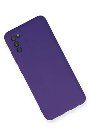 Mey İthalat®  Samsung Galaxy A03S Kılıf Nano içi Kadife Silikon - Mor