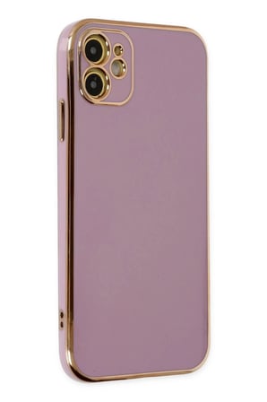 Mey İthalat®  iPhone 12 Kılıf Volet Silikon - Mor