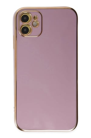 Mey İthalat®  iPhone 12 Kılıf Volet Silikon - Mor