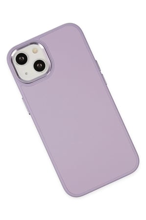 Mey İthalat®  iPhone 14 Plus Kılıf Asya Deri Silikon - Lila