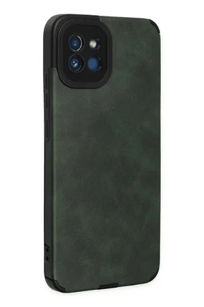 Mey İthalat®  Samsung Galaxy A03 Kılıf Loop Deri Silikon - Yeşil