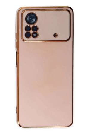 Mey İthalat®   Poco X4 Pro 5G Kılıf Volet Silikon - Pembe