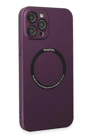 Mey İthalat®  iPhone 12 Pro Kılıf Jack Magneticsafe Lens Silikon - Mürdüm