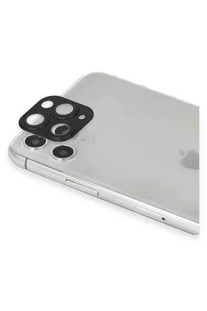 Mey İthalat®  iPhone 11 Pro Max Pers Alüminyum Kamera Lens - Siyah