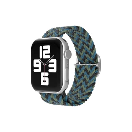 Mey İthalat®   Watch 38mm Star Kordon - Zigzag Mavi-Yeşil