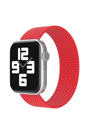 Mey İthalat®   Watch 38mm Ayarlı Solo Silikon Kordon - Kırmızı