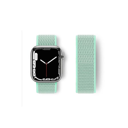 Mey İthalat®   Watch 42mm Hasırlı Cırtcırtlı Kordon - Turkuaz