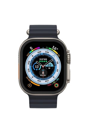 Mey İthalat®   Watch Ultra 49mm Alüminyum Kasa Cam Ekran Koruyucu - Siyah