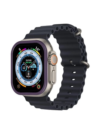 Mey İthalat®   Watch Ultra 49mm Alüminyum Kasa Cam Ekran Koruyucu - Mor