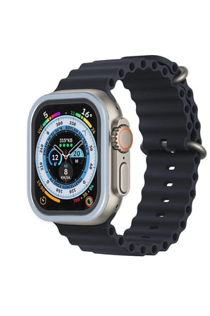 Mey İthalat®   Watch Ultra 49mm Alüminyum Kasa Cam Ekran Koruyucu - Mavi