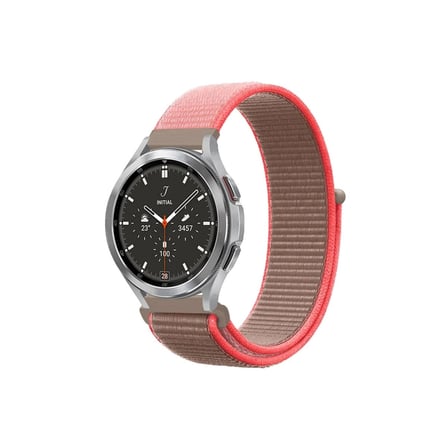 Mey İthalat®  Watch 22mm Hasırlı Cırtcırtlı Kordon - Pembe