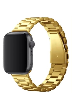 Mey İthalat®   Watch 42mm Metal Baklalı Kordon - Gold