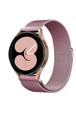 Mey İthalat®  Samsung Galaxy Watch 4 Metal Mıknatıslı Kordon - Rose