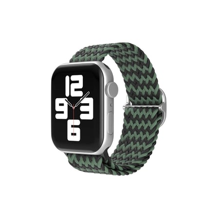 Mey İthalat®   Watch 38mm Star Kordon - Zigzag Yeşil-Siyah