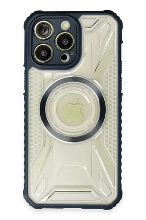 Mey İthalat®  iPhone 14 Pro Kılıf Prag Magneticsafe Kapak - Lacivert