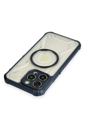Mey İthalat®  iPhone 14 Pro Kılıf Prag Magneticsafe Kapak - Lacivert
