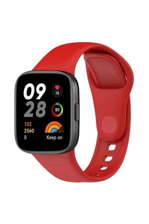 Mey İthalat®   Redmi Watch 3 Klasik Kordon - Kırmızı