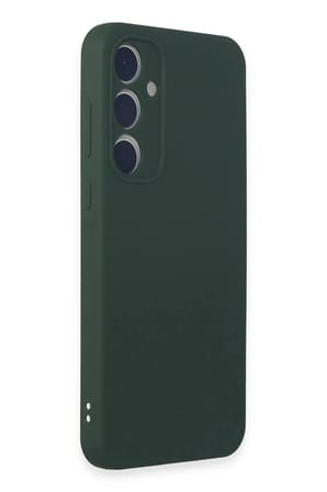 Mey İthalat®  Samsung Galaxy A35 5G Kılıf First Silikon - Koyu Yeşil