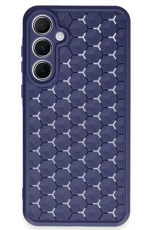 Mey İthalat®  Samsung Galaxy A55 5G Kılıf Petek Silikon Kapak - Lacivert