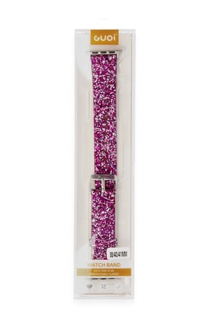 Mey İthalat®   Watch 42mm Starry Taşlı Kordon - Derin Mor