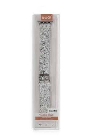Mey İthalat®   Watch 38mm Starry Taşlı Kordon - Gümüş