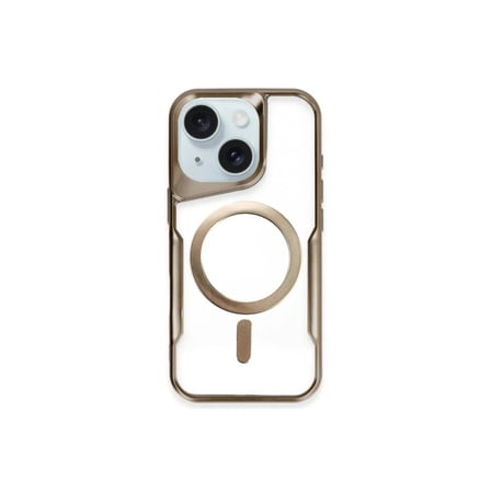 Mey İthalat®  iPhone 14 Kılıf Boyi Magsafe Silikon Kapak - Kahverengi