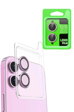 Mey İthalat®  iPhone 16 Plus Raze Metal Kamera Lens - Pembe