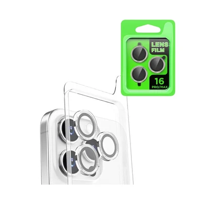 Mey İthalat®  iPhone 16 Pro Max Raze Metal Kamera Lens - Beyaz