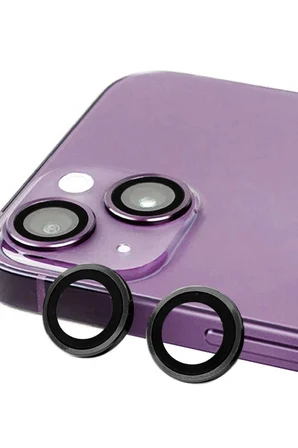 Mey İthalat®  iPhone 13 Mini Raze Metal Kamera Lens - Siyah