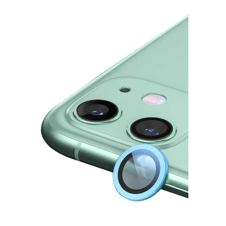 Mey İthalat®  iPhone 12 Raze Metal Kamera Lens - Mavi