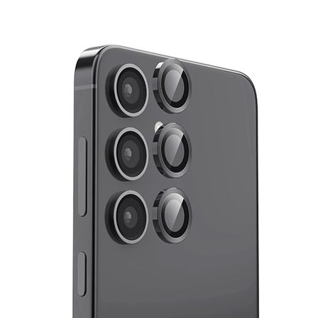 Mey İthalat®  Samsung Galaxy S25 Plus Raze Metal Kamera Lens - Siyah