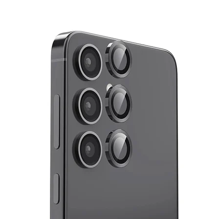 Mey İthalat®  Samsung Galaxy S24 FE Raze Metal Kamera Lens - Siyah