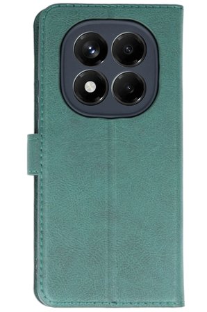 Mey İthalat®   Redmi Note 14 Pro 5G Kılıf Trend S Plus Kapaklı Kılıf - Yeşil