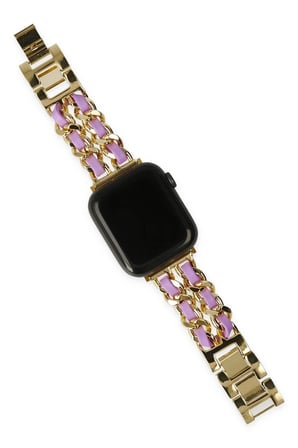 Mey İthalat®  Watch 22mm KR405 Metal Bakla Kordon - Lila
