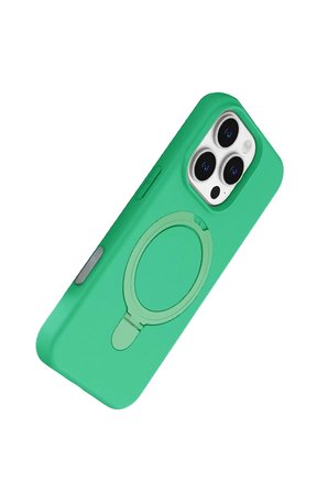 Mey İthalat®   iPhone 16 Pro Regal Magsafe Standlı Kapak - Yeşil